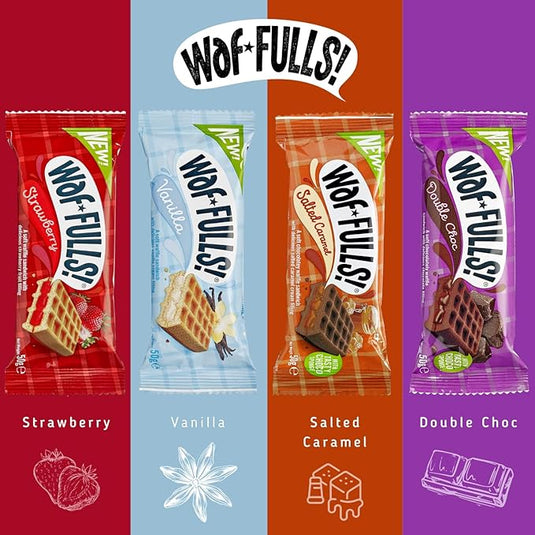 Waffulls On-The-Go Snack Choco Vanilla Waffle Sandwich Case Box of 12