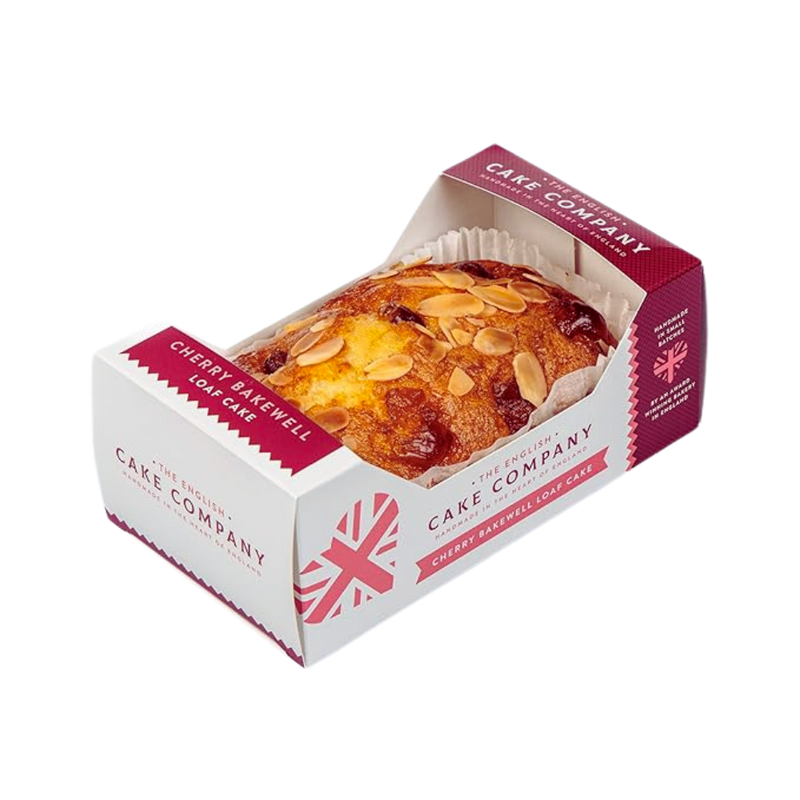 Load image into Gallery viewer, THE ENGLISH CAKE COMPANY Cherry Bakewell Loaf Cakes (300g)
