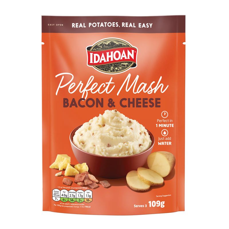 Load image into Gallery viewer, Idahoan Perfect Mash Potatoes Bacon &amp; Cheese 109g Pack of 4
