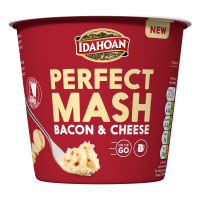 Load image into Gallery viewer, Idahoan Perfect Mash Potatoes Bacon &amp; Cheese 55g Pots Pack of 12
