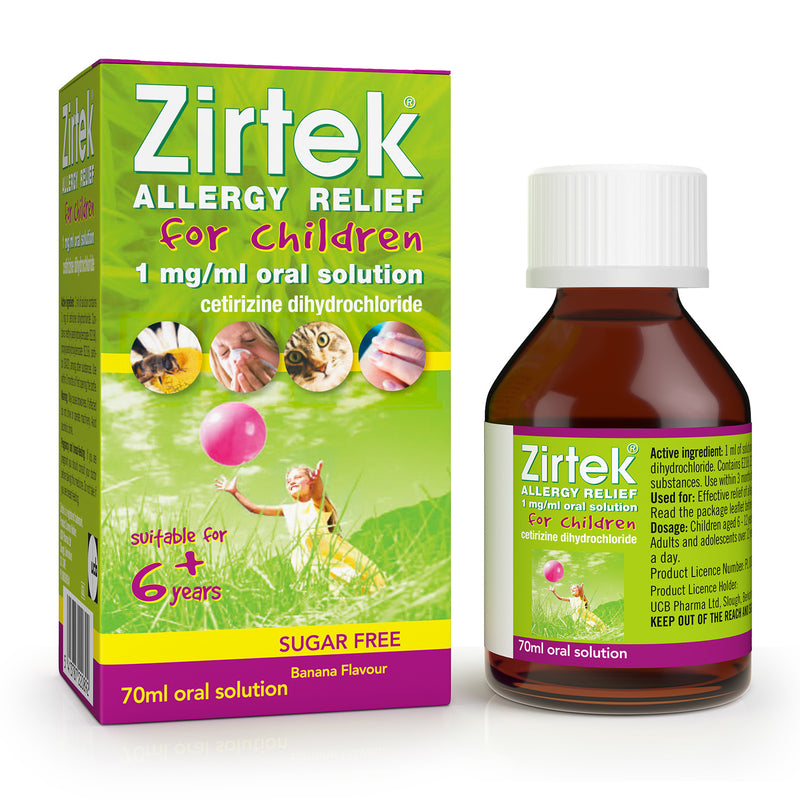 Zirtek Allergy Relief for Children, 70 ml Syrup | Hayfever, Dust, Pets ...