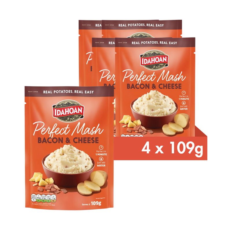 Load image into Gallery viewer, Idahoan Perfect Mash Potatoes Bacon &amp; Cheese 109g Pack of 4
