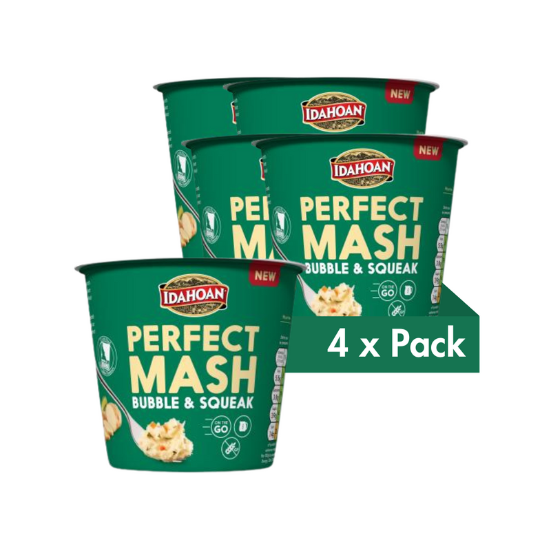 Load image into Gallery viewer, Idahoan Perfect Mash Potatoes Bubble &amp; Squeak 55g Pots Pack of 4
