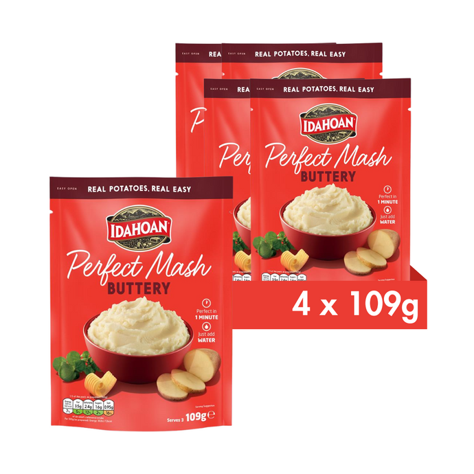 Idahoan Perfect Mash Potatoes Buttery 109g Pack of 4