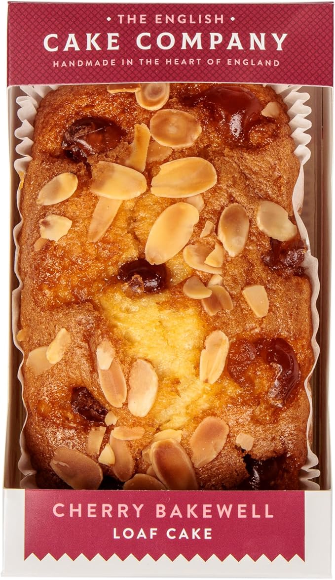 Load image into Gallery viewer, THE ENGLISH CAKE COMPANY Cherry Bakewell Loaf Cakes (300g)
