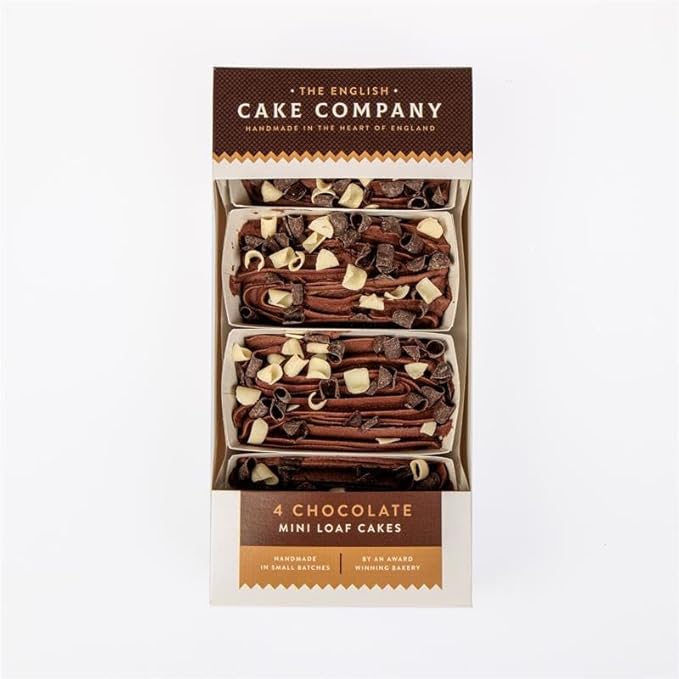 Load image into Gallery viewer, THE ENGLISH CAKE COMPANY 4 Chocolate Loaf Cakes (300g)
