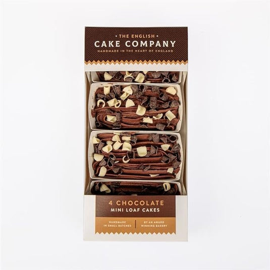 THE ENGLISH CAKE COMPANY 4 Chocolate Loaf Cakes (300g)