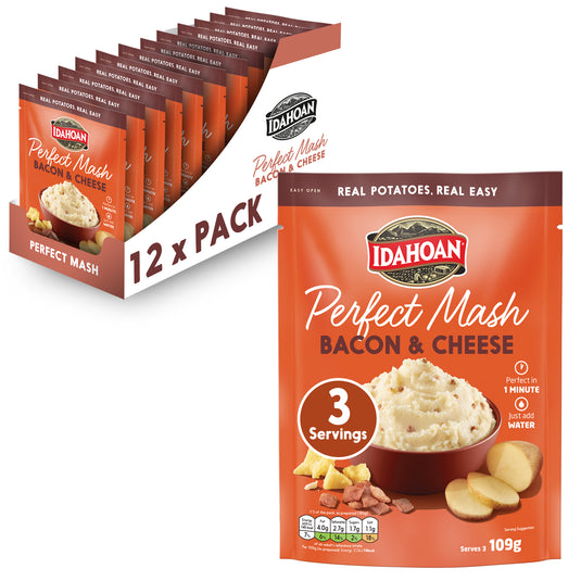 Idahoan Perfect Mash Potatoes Bacon & Cheese 109g Pack of 12