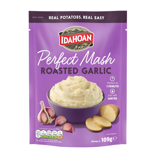 Idahoan Perfect Mash Potatoes Roasted Garlic 109g Sachet