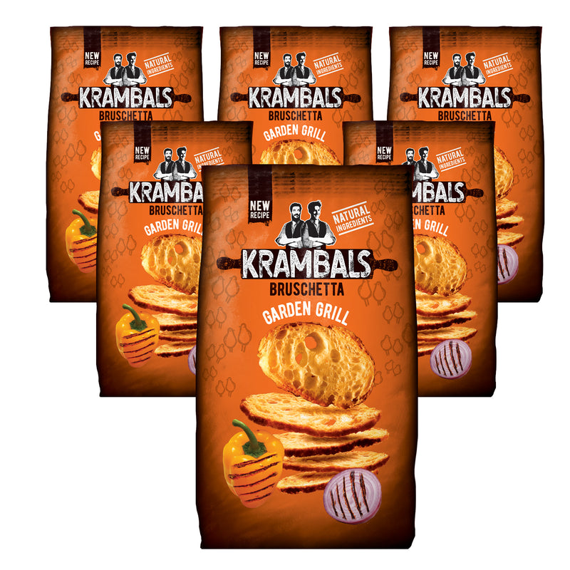 Load image into Gallery viewer, KRAMBALS Bruschetta Garden Grill Crisps 70g - Baked Crisps Bruschetta Bread Snacks Palm Oil Free Cheese Snack Box
