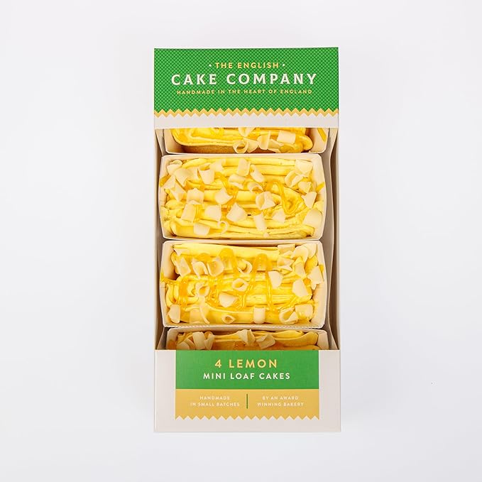 Load image into Gallery viewer, THE ENGLISH CAKE COMPANY 4 Lemon Mini Loaf Cakes (300g)
