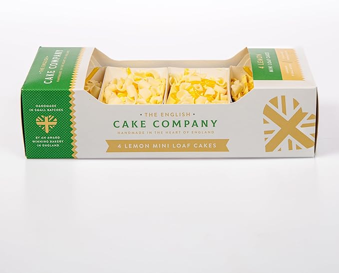 Load image into Gallery viewer, THE ENGLISH CAKE COMPANY 4 Lemon Mini Loaf Cakes (300g)
