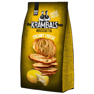 Load image into Gallery viewer, KRAMBALS Bruschetta Creamy Cheese Crisps 70g - Baked Crisps Bruschetta Bread Snacks Palm Oil Free Cheese Snack Box
