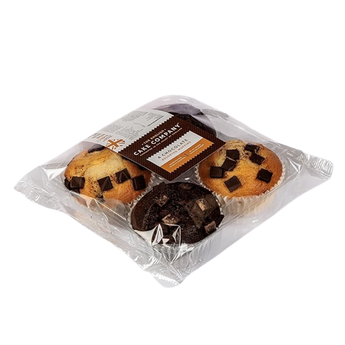 THE ENGLISH CAKE COMPANY 4 Assorted Chocolate Muffins (340g)