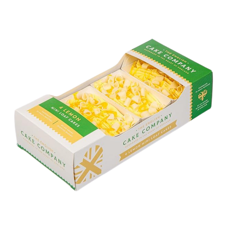 Load image into Gallery viewer, THE ENGLISH CAKE COMPANY 4 Lemon Mini Loaf Cakes (300g)
