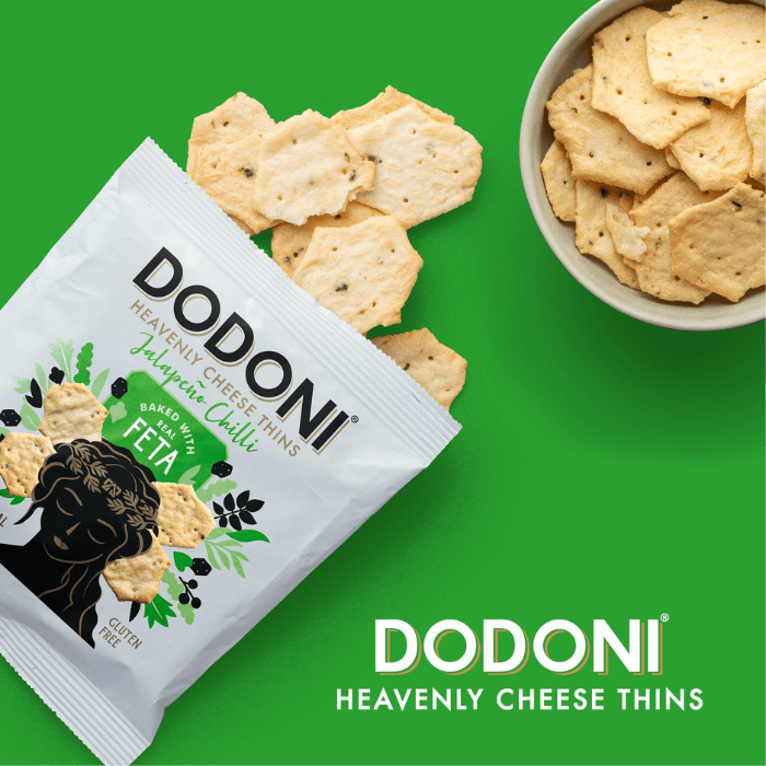 Load image into Gallery viewer, Dodoni Heavenly Cheese Thins The Full Dodoni Savoury Snacks 4x 80g
